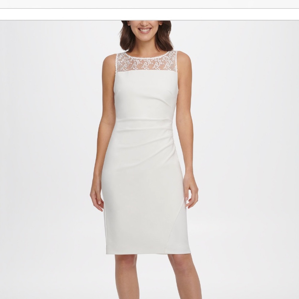 DKNY Cream white dress.